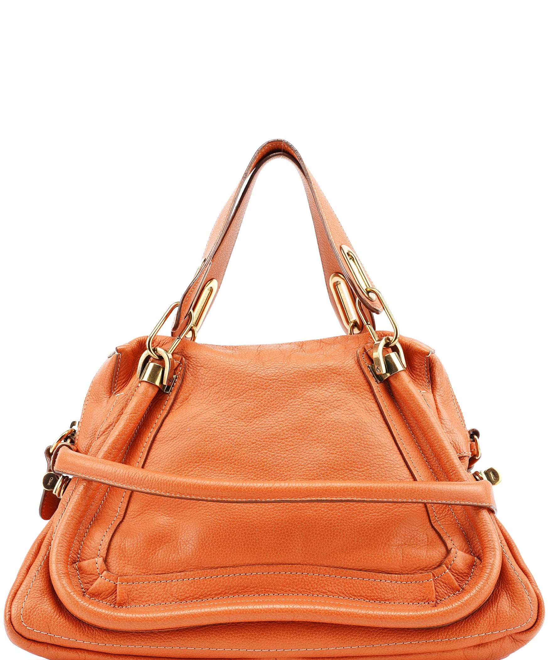Chloe Light Brown Leather Paraty 2-Way Shoulder Bag