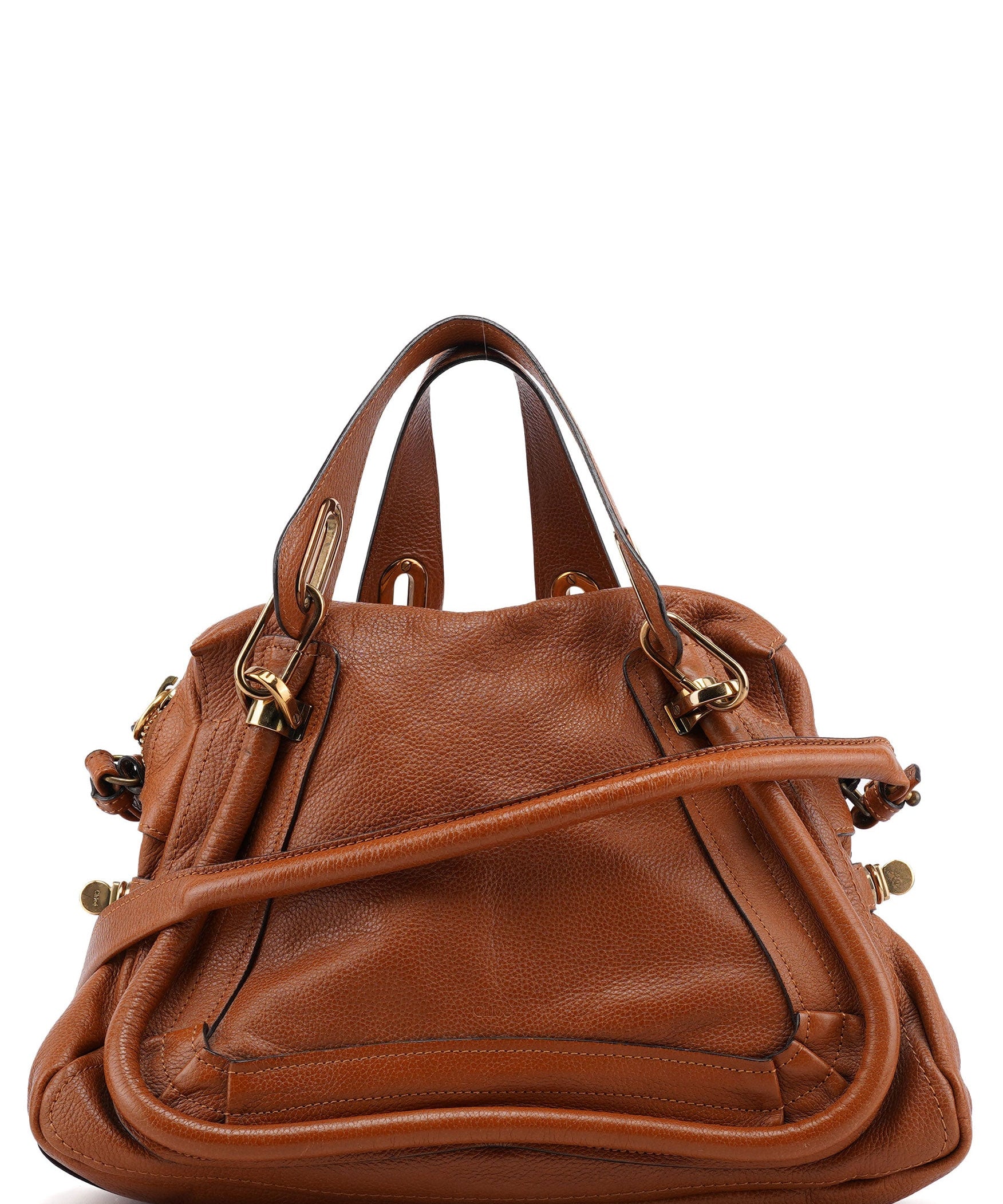 Chloé Light Brown Leather Paraty 2-Way Shoulder Bag