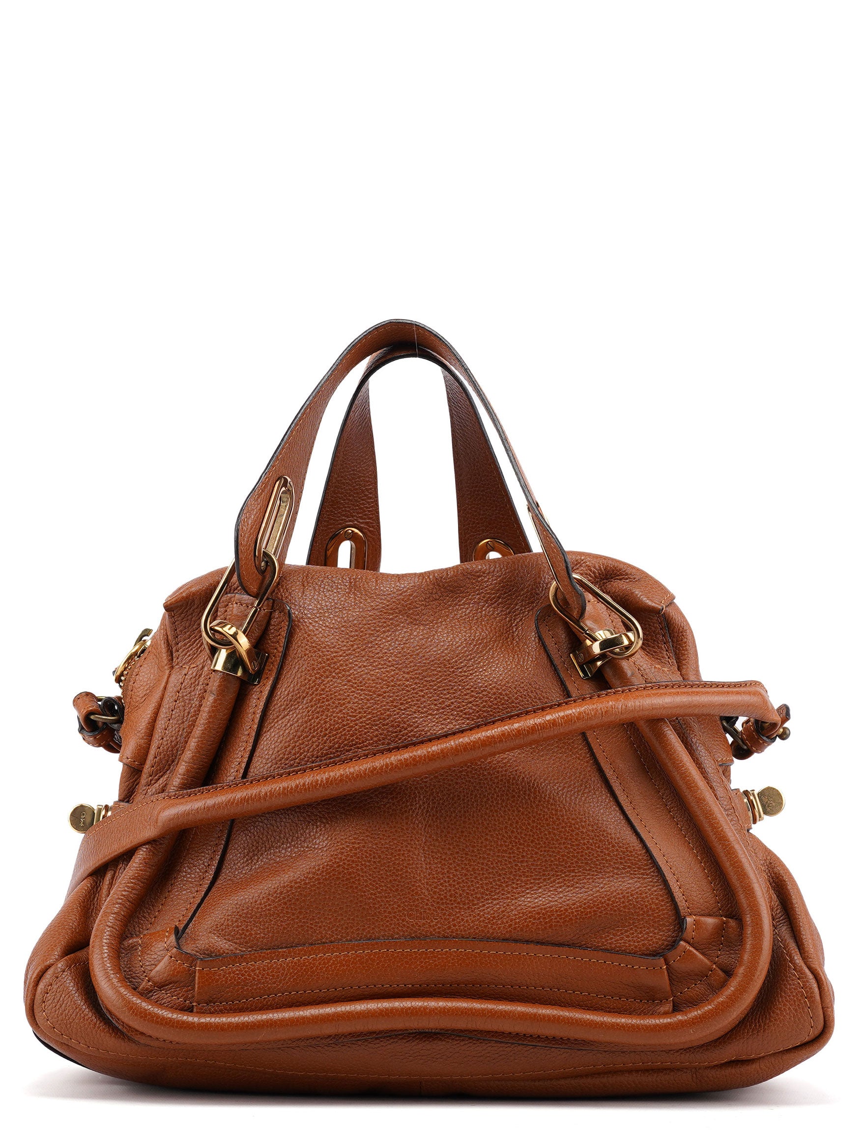 Chloé Light Brown Leather Paraty 2-Way Shoulder Bag