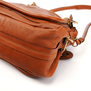 Chloé Light Brown Leather Paraty 2-Way Shoulder Bag