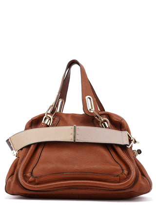 Chloé Light Brown Leather Paraty 2-Way Shoulder Bag