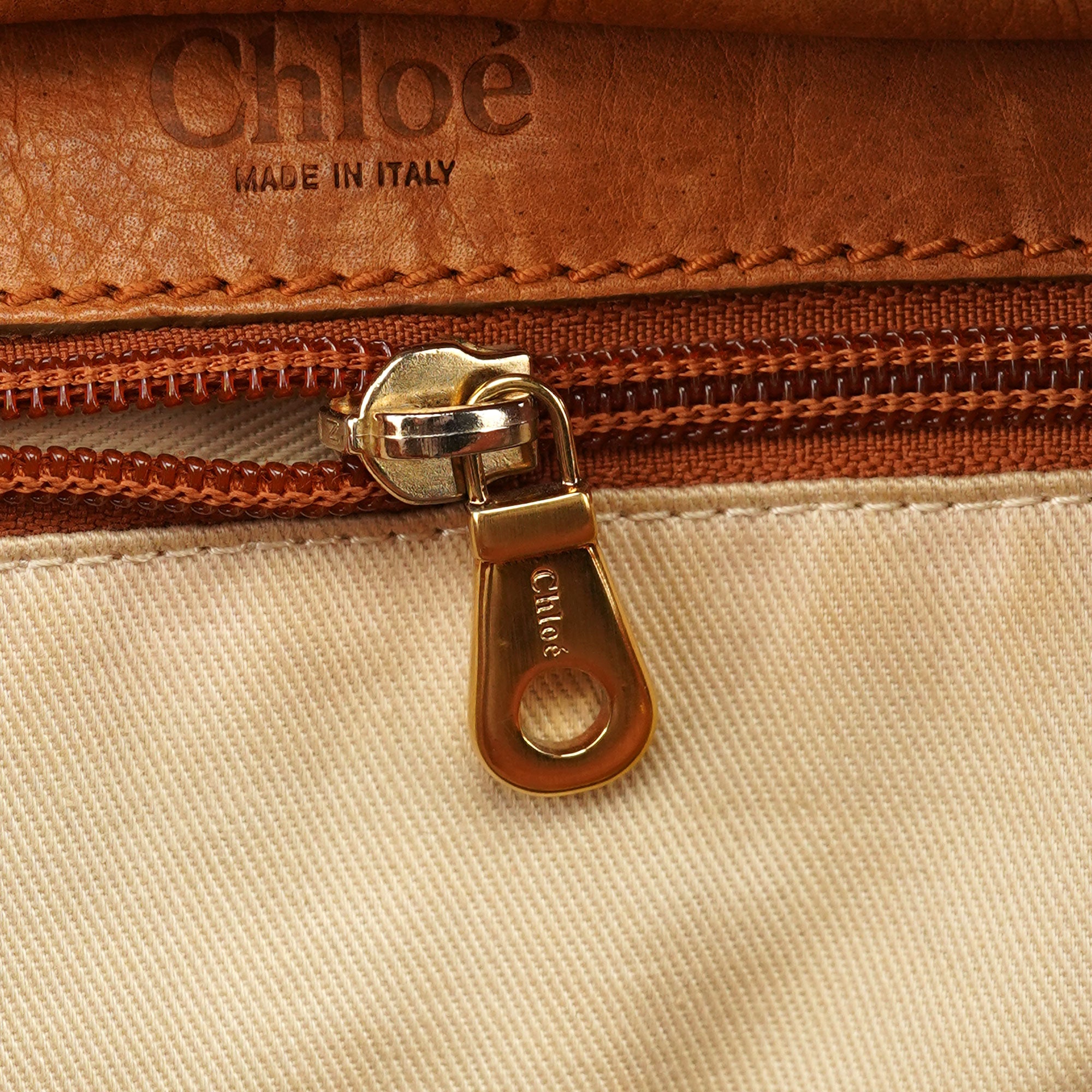 Chloé Light Brown Leather Tote Bag
