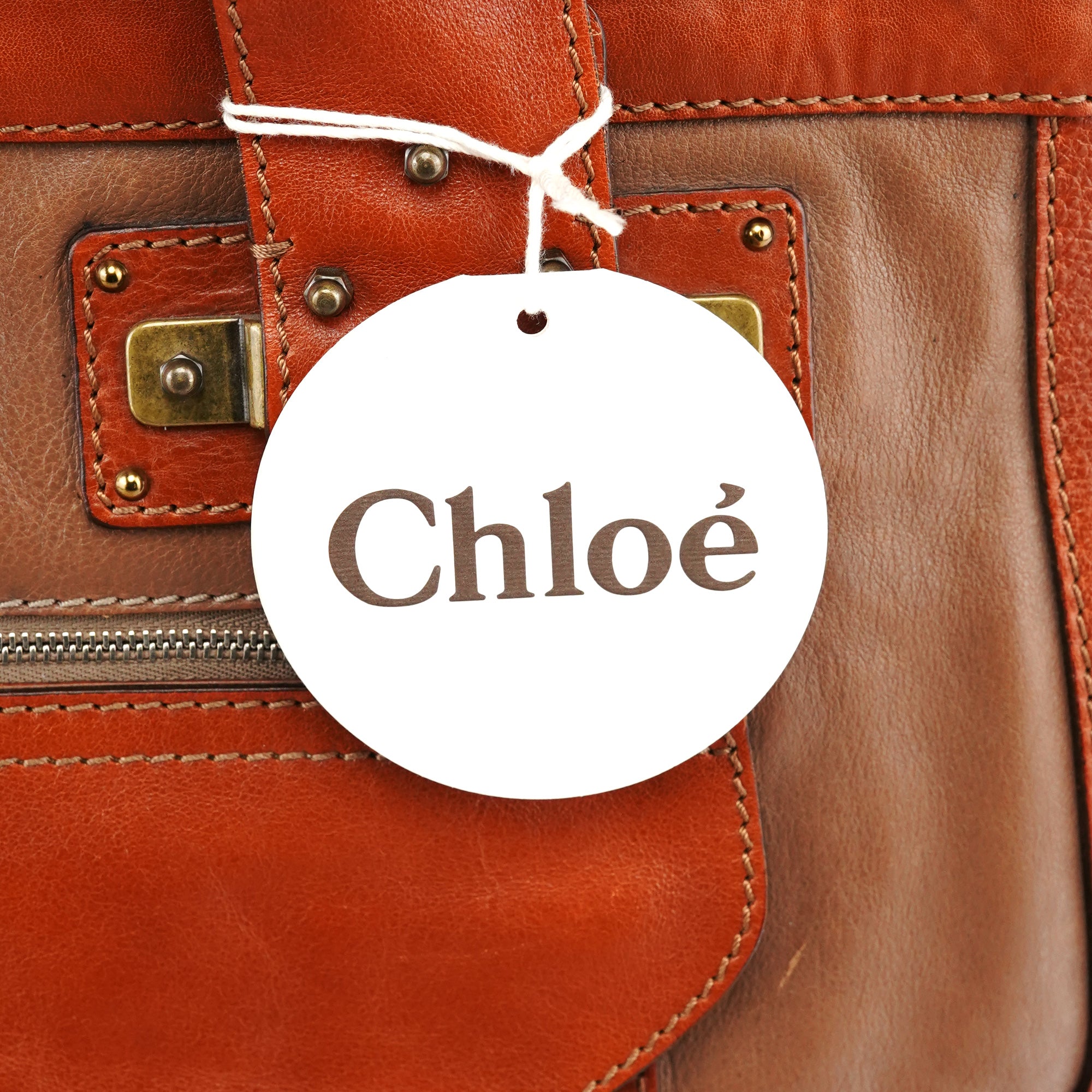Chloe Light Brown Leather Tracy Tote Bag
