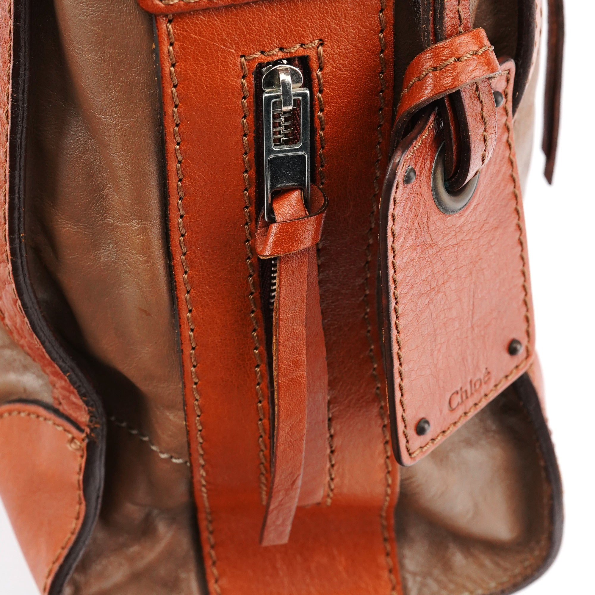 Chloe Light Brown Leather Tracy Tote Bag