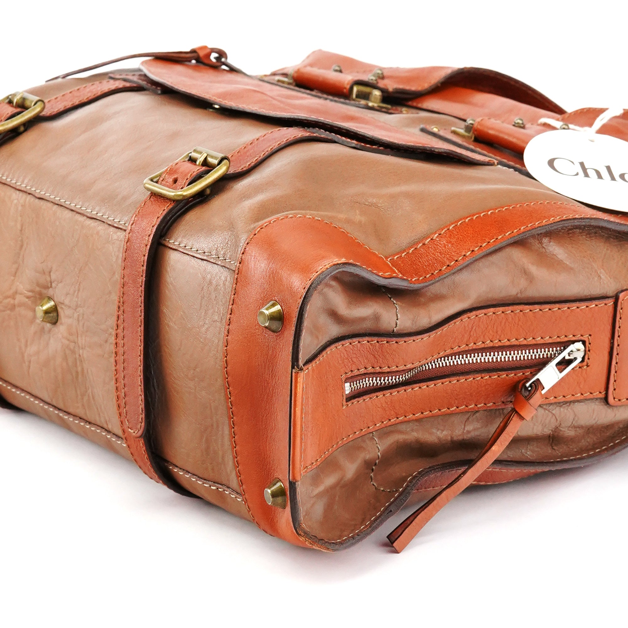 Chloe Light Brown Leather Tracy Tote Bag