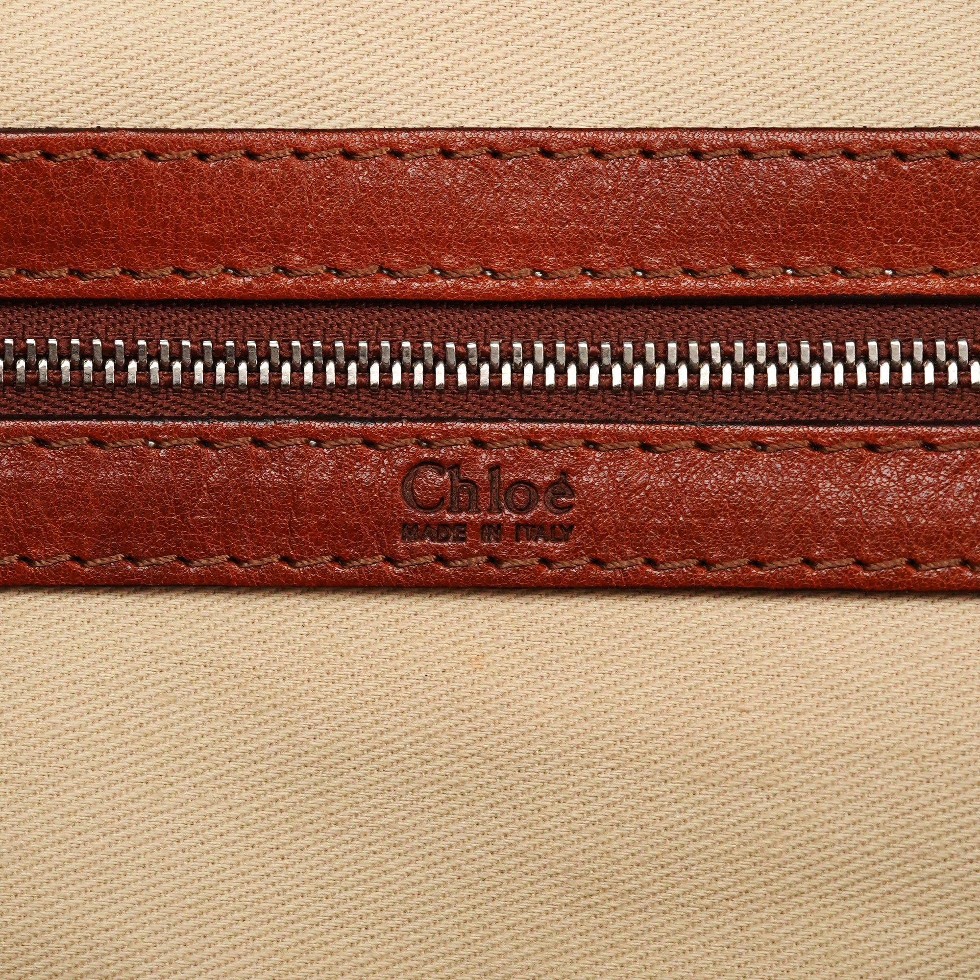 Chloe Light Brown Leather Tracy Tote Bag