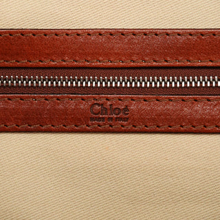 Chloe Light Brown Leather Tracy Tote Bag