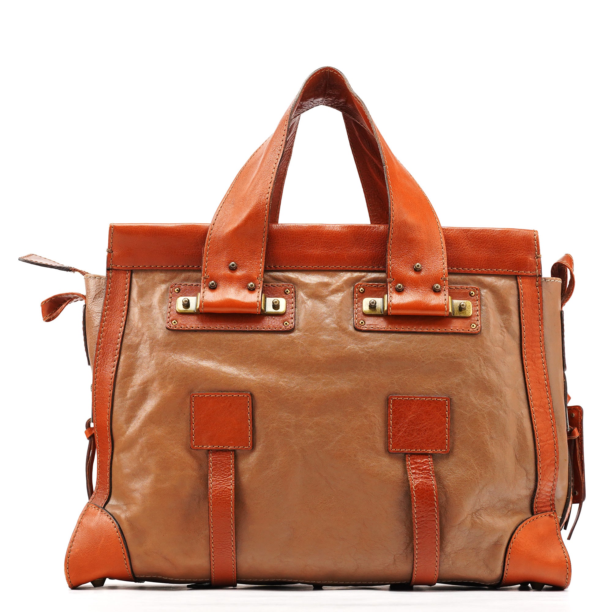 Chloe Light Brown Leather Tracy Tote Bag