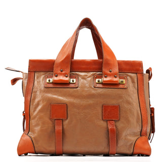 Chloe Light Brown Leather Tracy Tote Bag