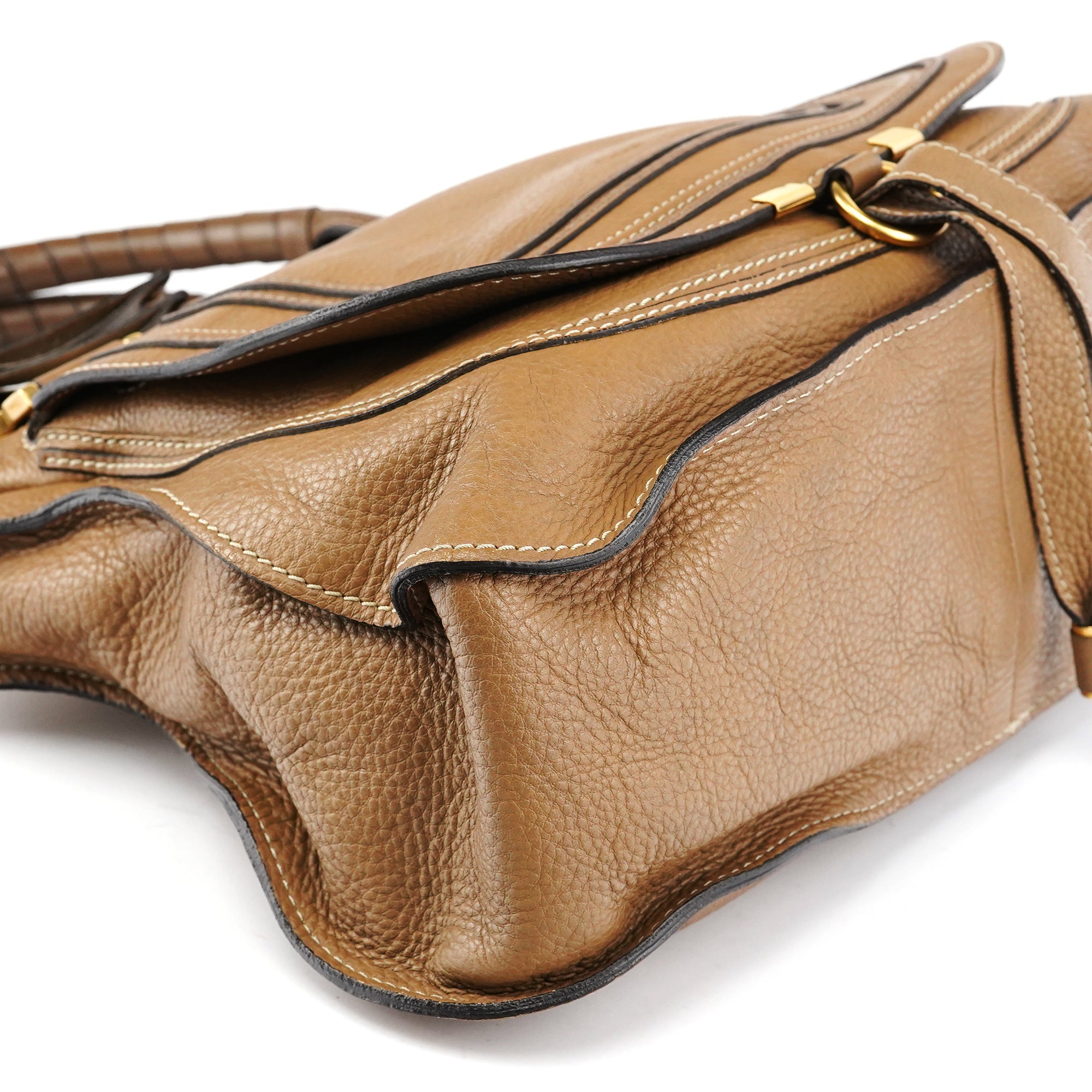Chloé Sac porté épaule Marcie en cuir marron clair