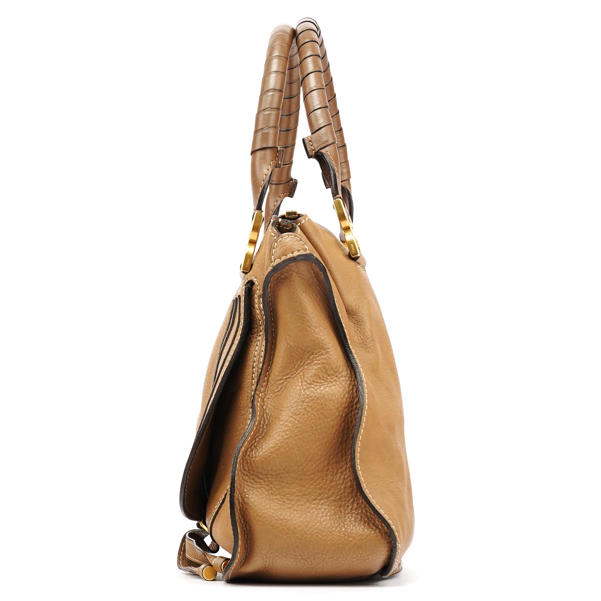 Chloé Sac porté épaule Marcie en cuir marron clair