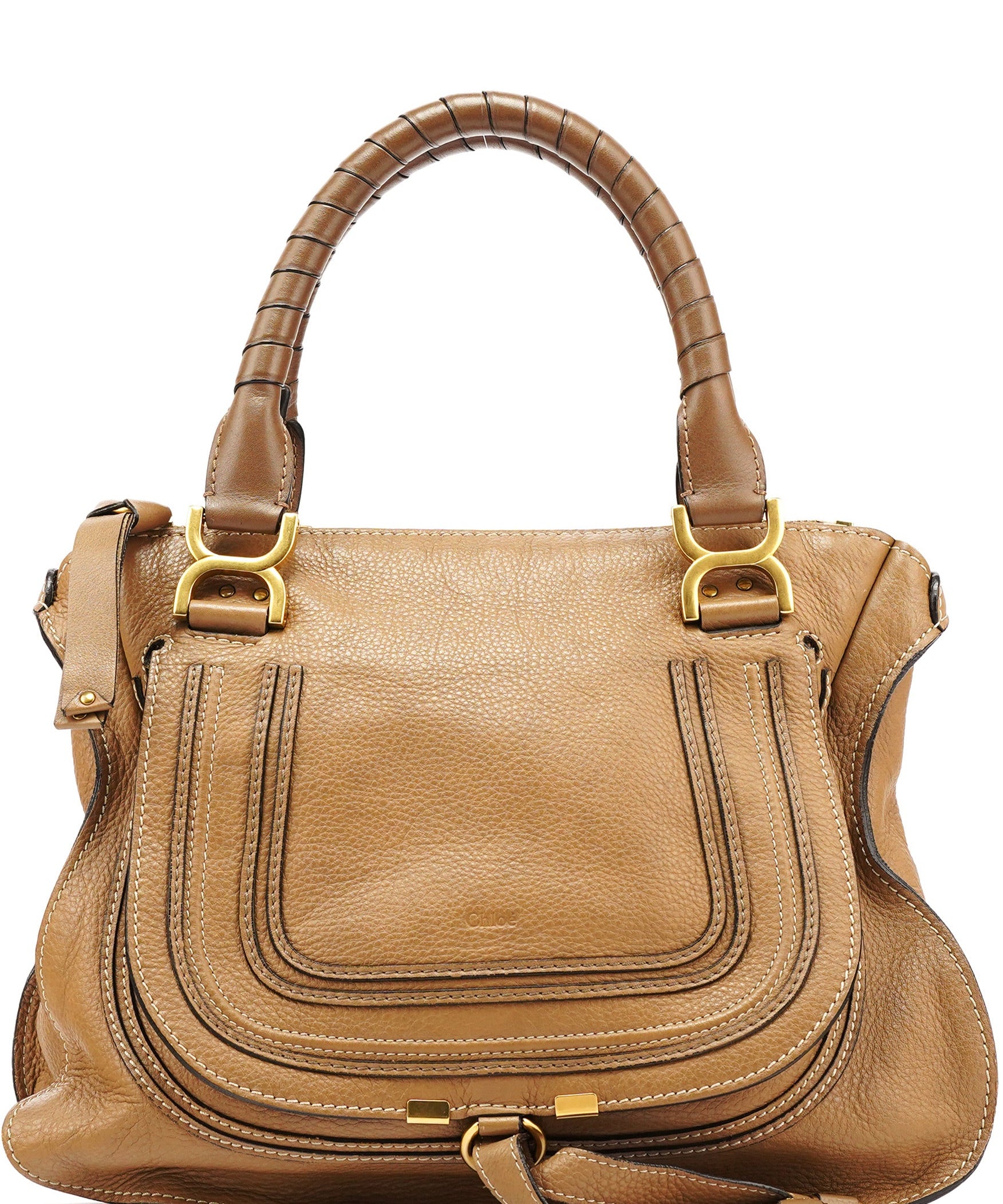 Chloe Light Brown Marcie Shoulder Bag