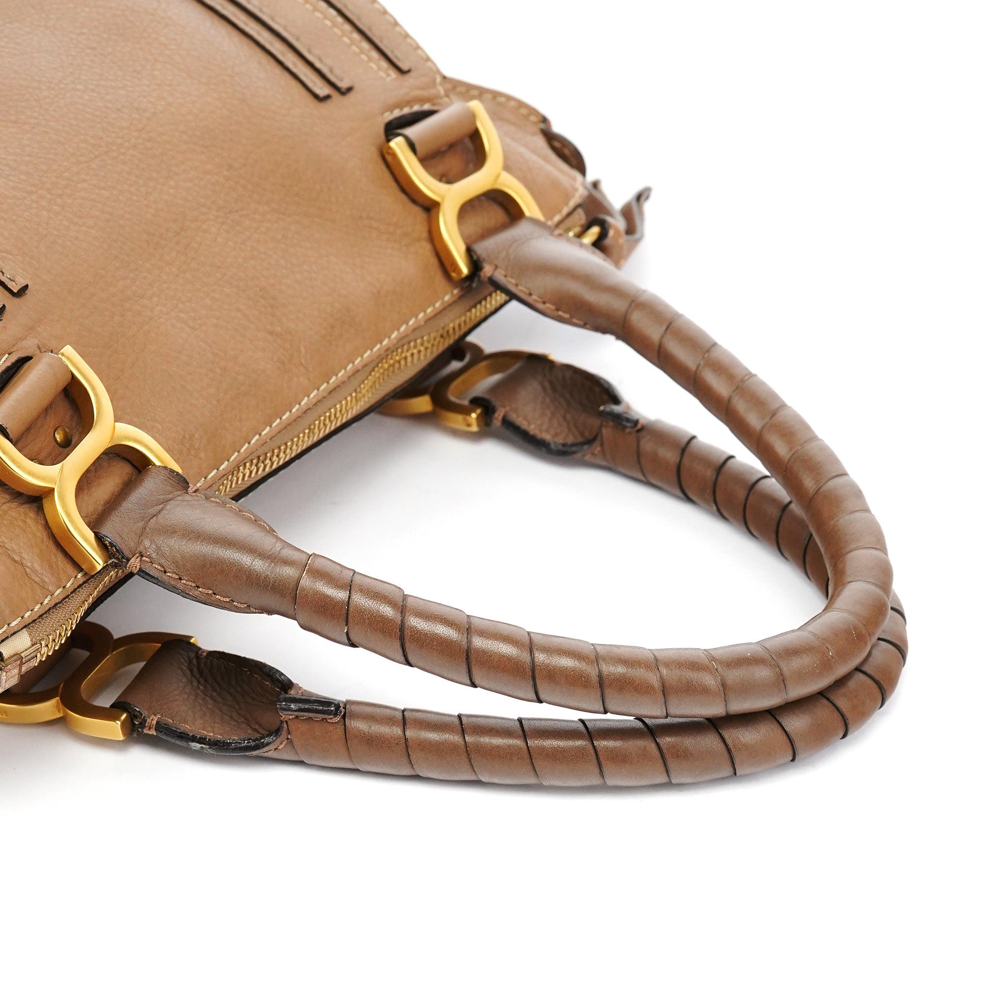 Chloé Sac porté épaule Marcie en cuir marron clair
