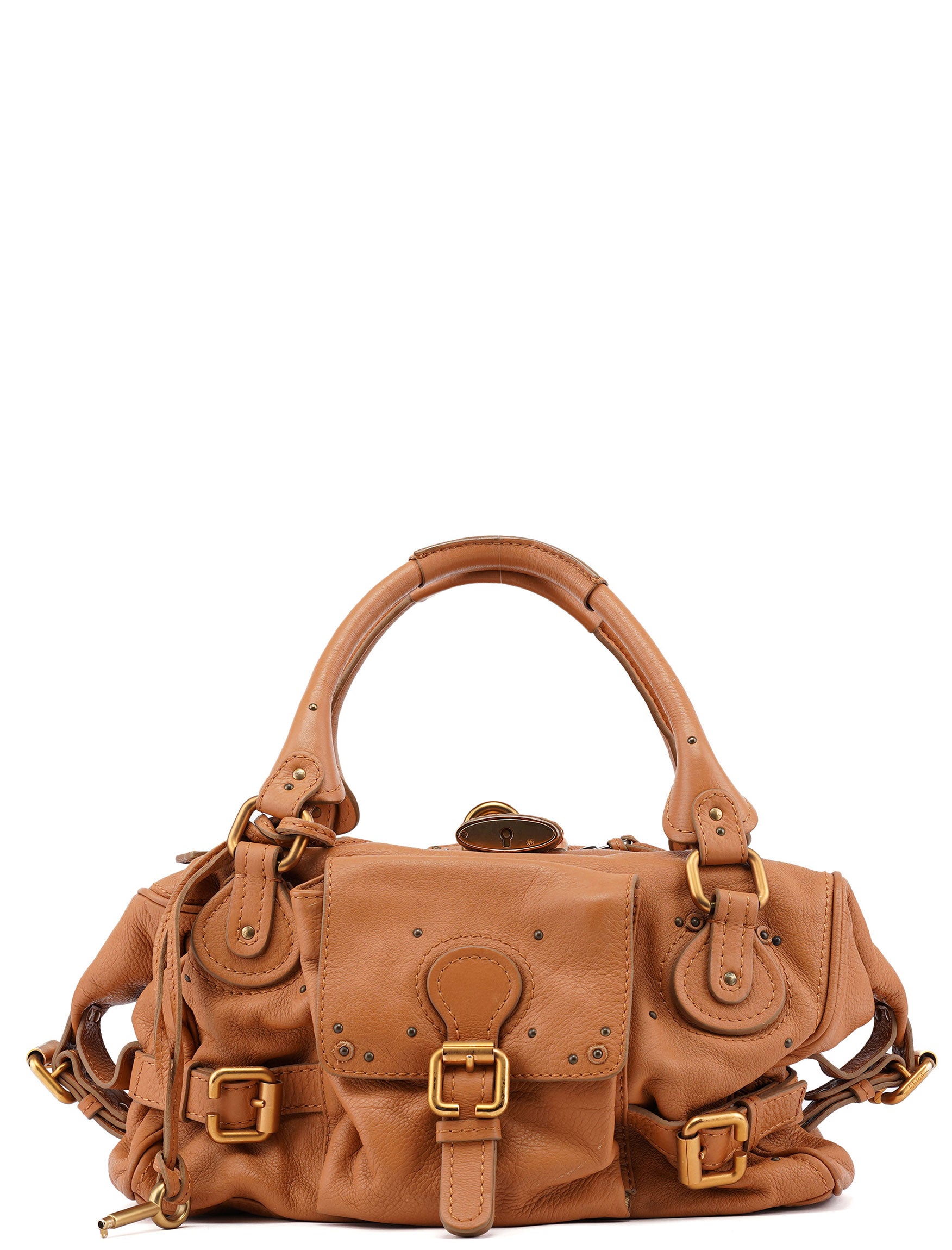 Chloé Light Brown Paddington Pocket Shoulder Bag