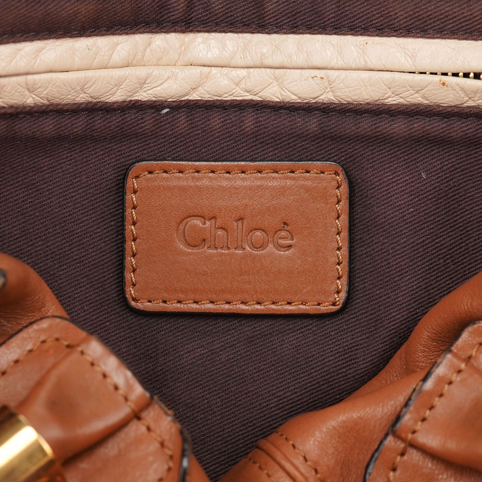 Chloé Paraty 2-Way Schultertasche aus hellbraunem Leder