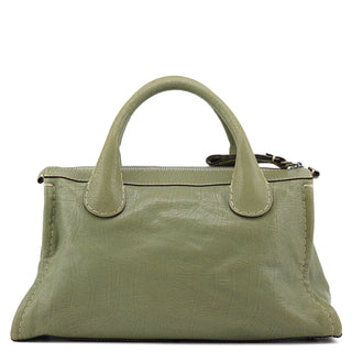 Chloé Light Green Leather Edith 2-Way Tote Bag