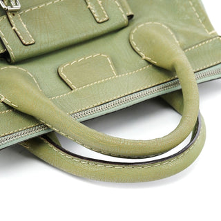 Chloé Light Green Leather Edith 2-Way Tote Bag