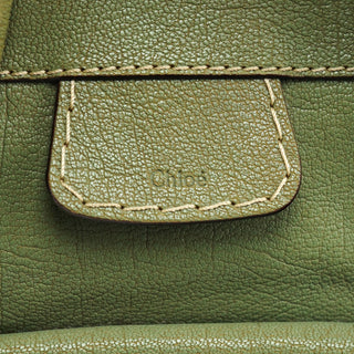 Chloé Light Green Leather Edith 2-Way Tote Bag