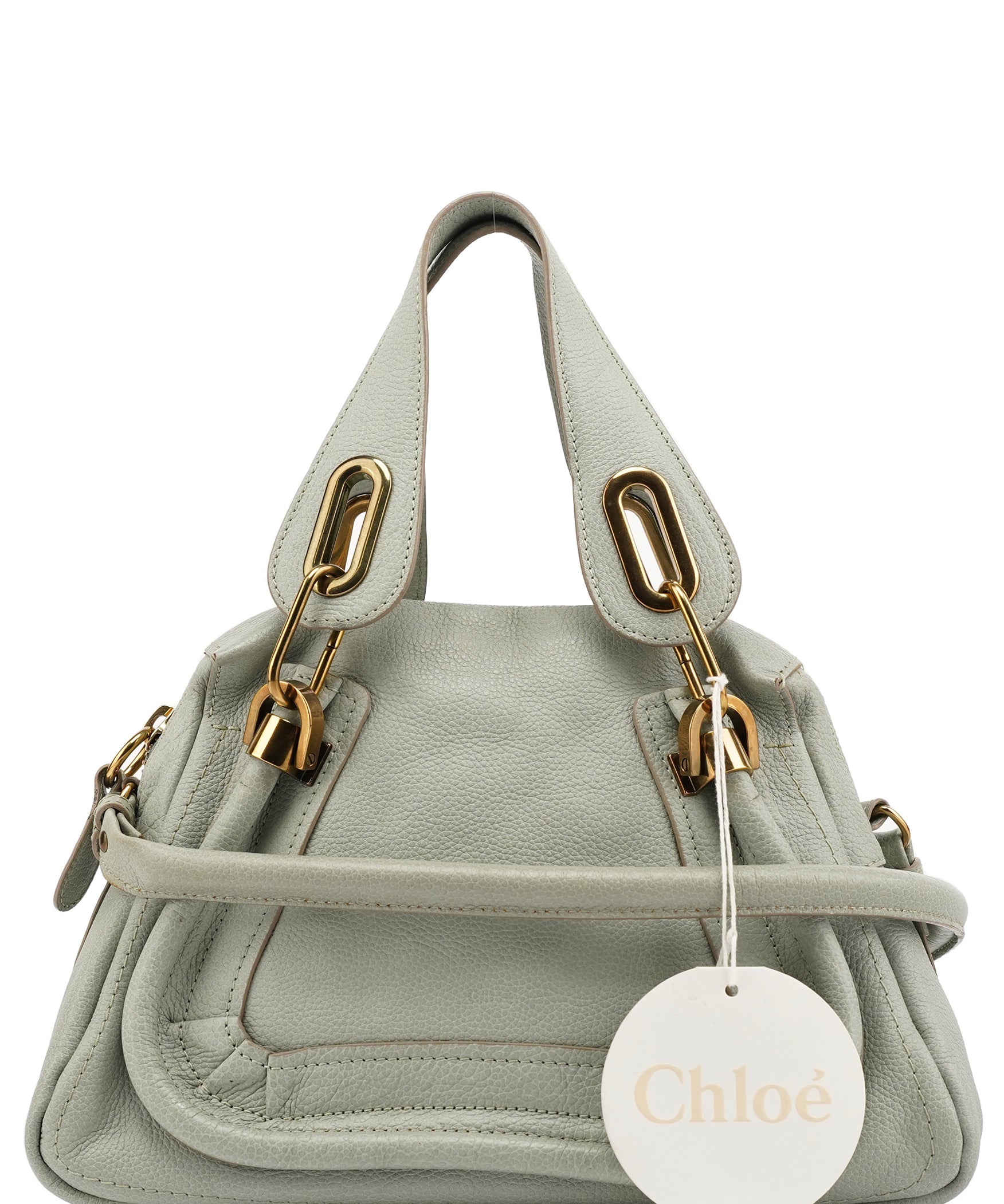 Chloé Light Green Leather Paraty 2-Way Bag