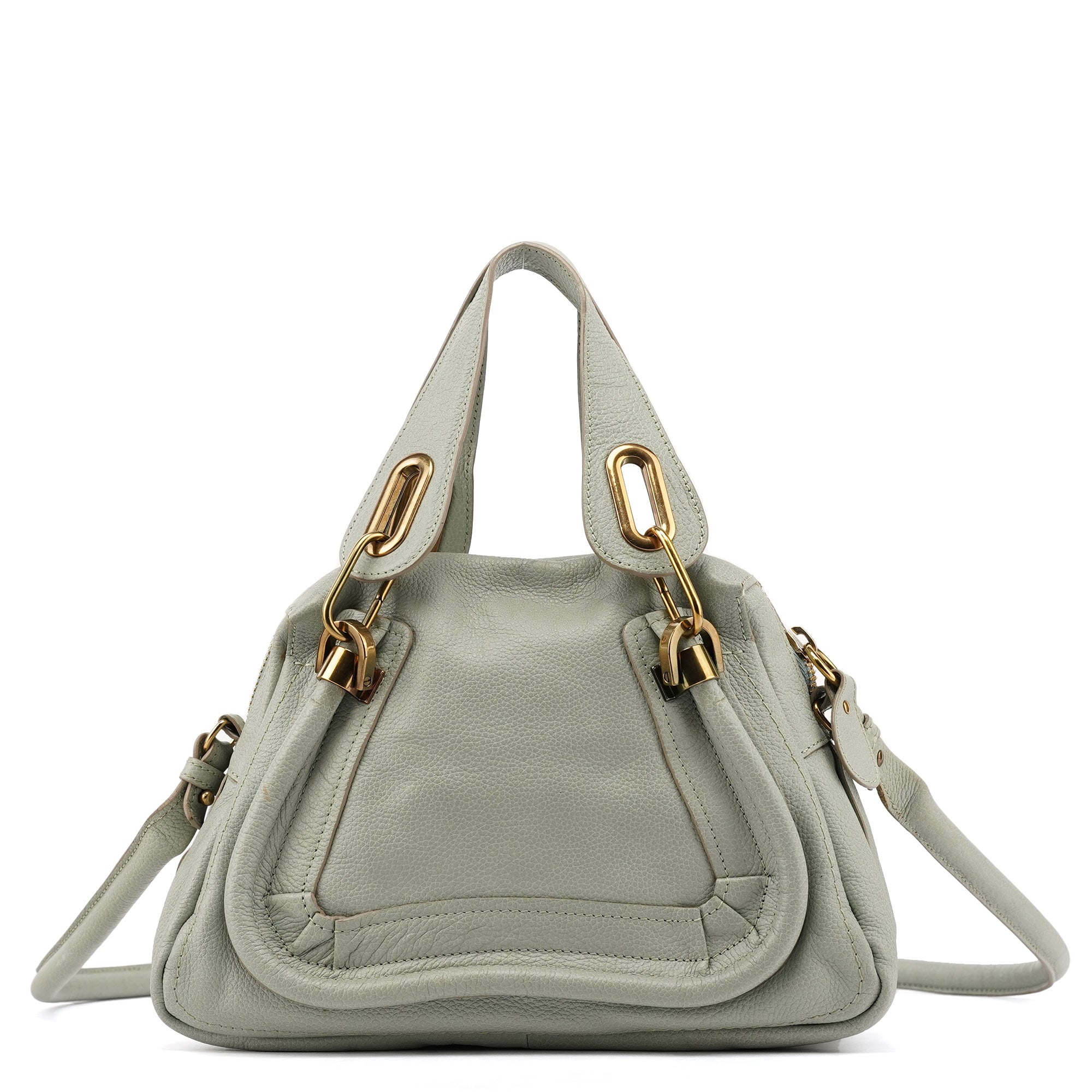 Chloé Light Green Leather Paraty 2-Way Bag