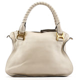 Chloé Sac deux portés Marcie en cuir gris clair