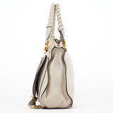Chloé Sac deux portés Marcie en cuir gris clair