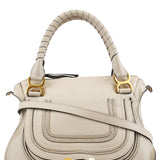 Chloé Sac deux portés Marcie en cuir gris clair