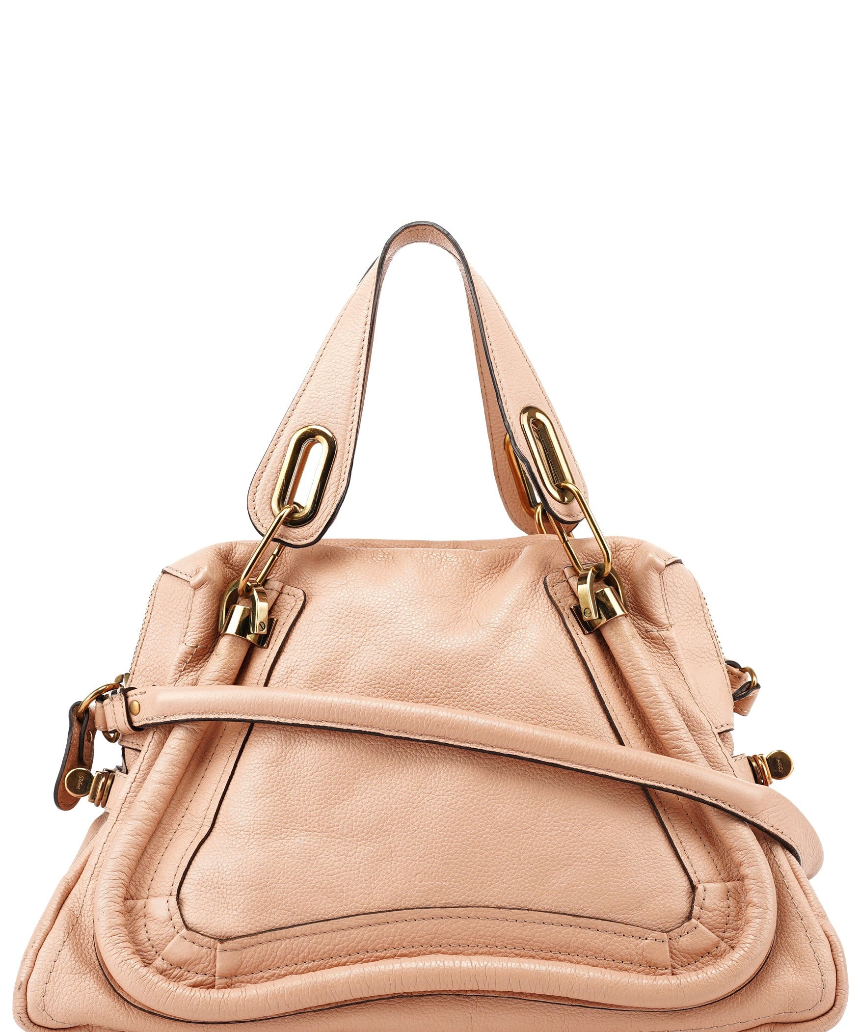 Chloé Light Pink Leather Paraty 2-Way Shoulder Bag