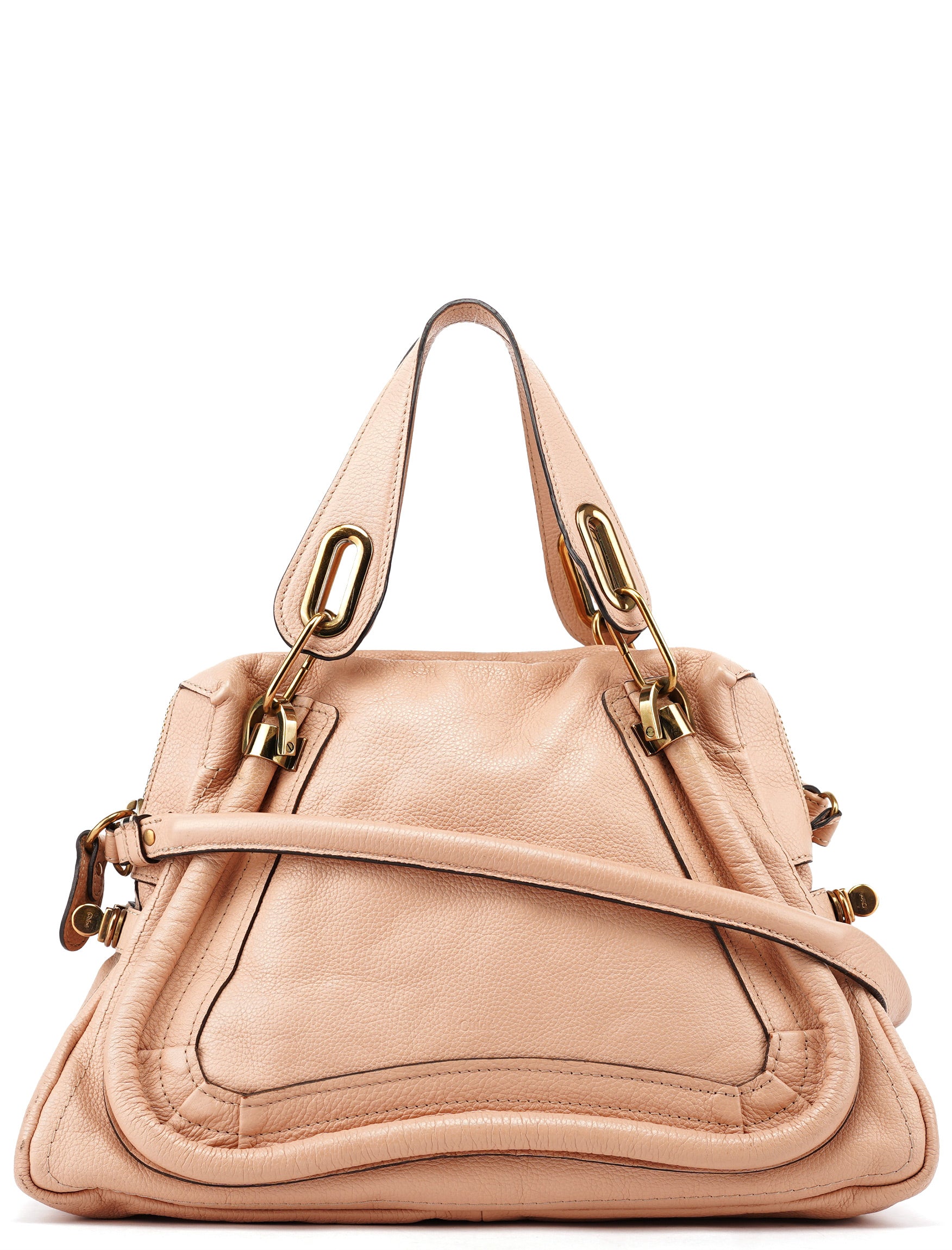 Chloé Light Pink Leather Paraty 2-Way Shoulder Bag