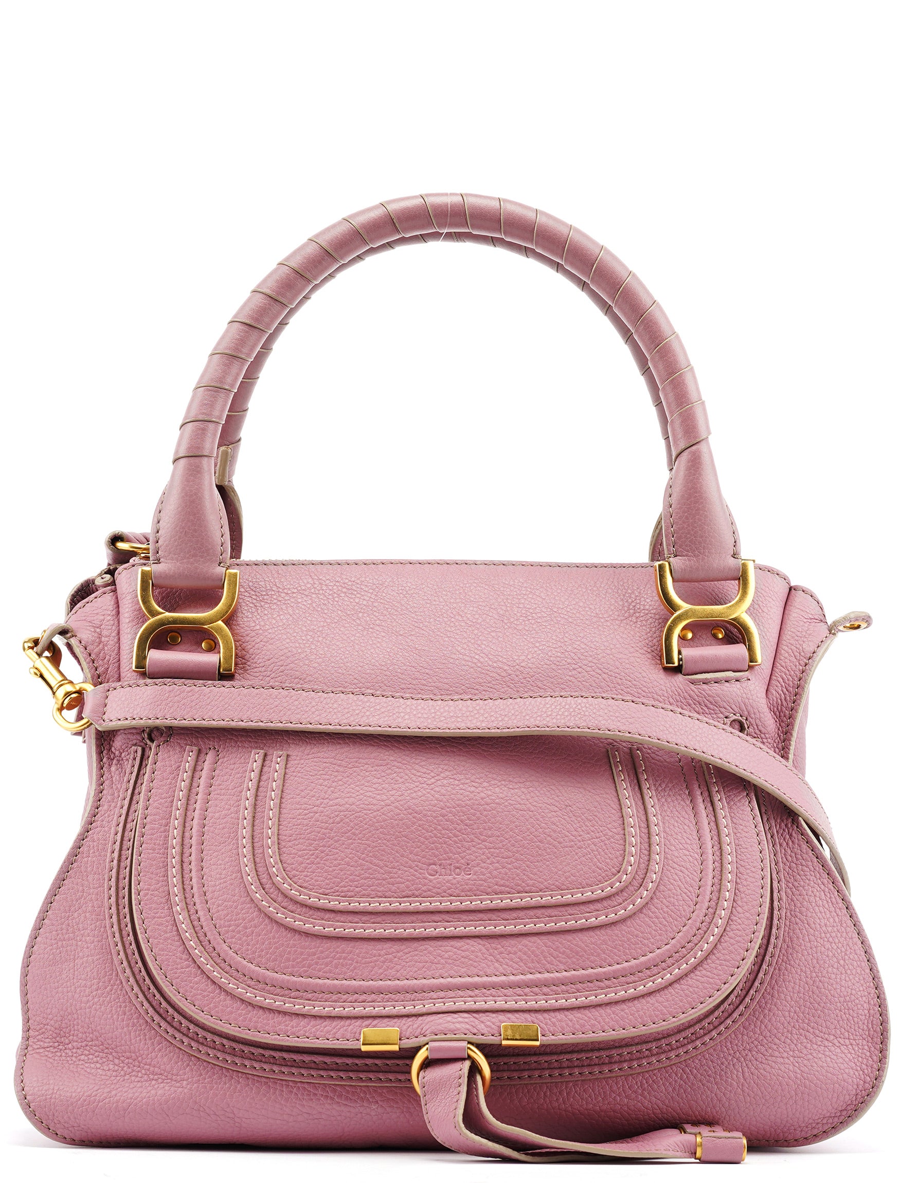 Chloe Lilac Leather Marcie 2-Way Bag