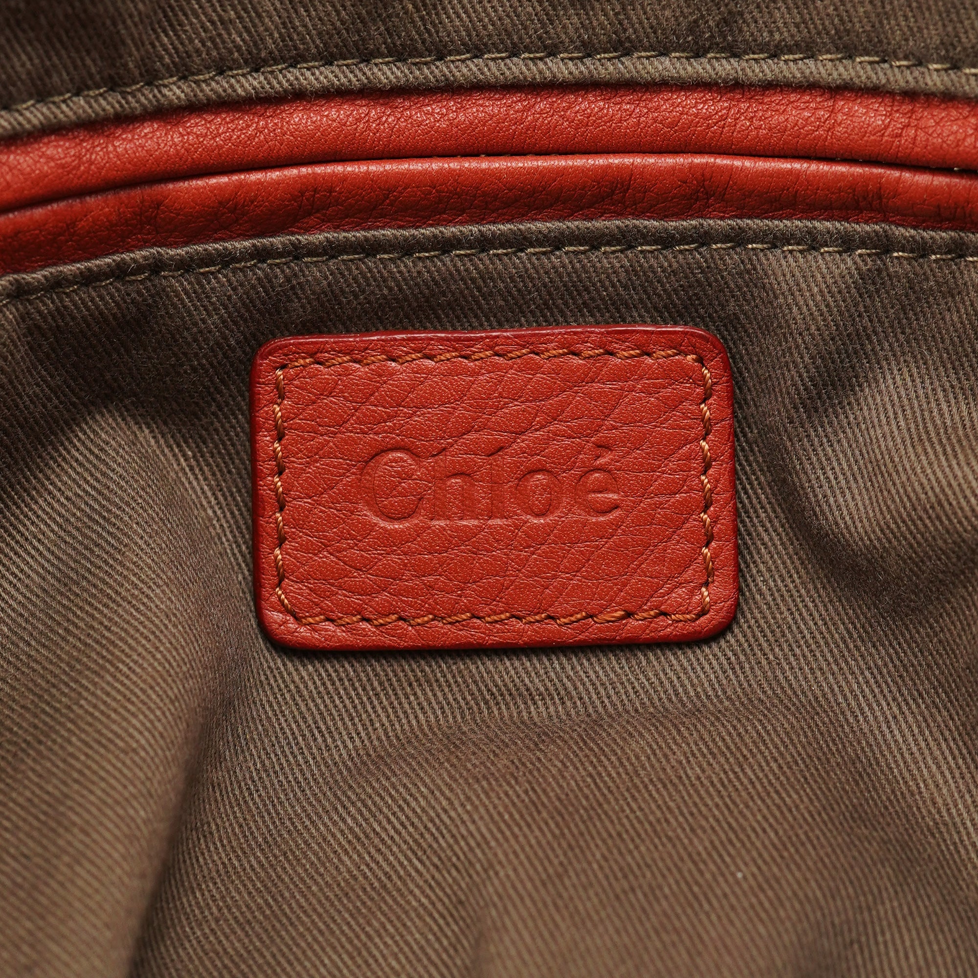 Chloé Marcie 2-Way Tasche aus ahornrotem Leder