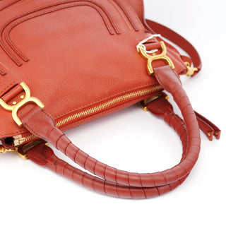 Chloe Maple Red Leather Marcie 2-Way Bag
