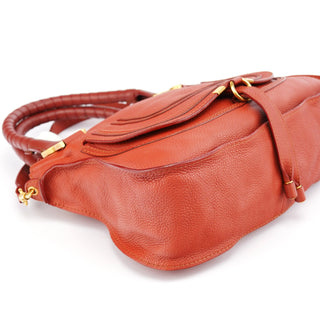Chloe Maple Red Leather Marcie 2-Way Bag