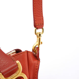 Chloe Maple Red Leather Marcie 2-Way Bag