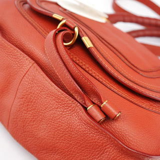 Chloe Maple Red Leather Marcie 2-Way Bag