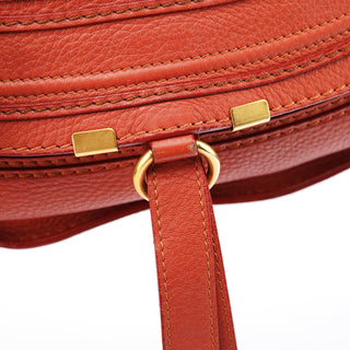 Chloe Maple Red Leather Marcie 2-Way Bag