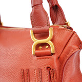 Chloé Marcie 2-Way Tasche aus ahornrotem Leder