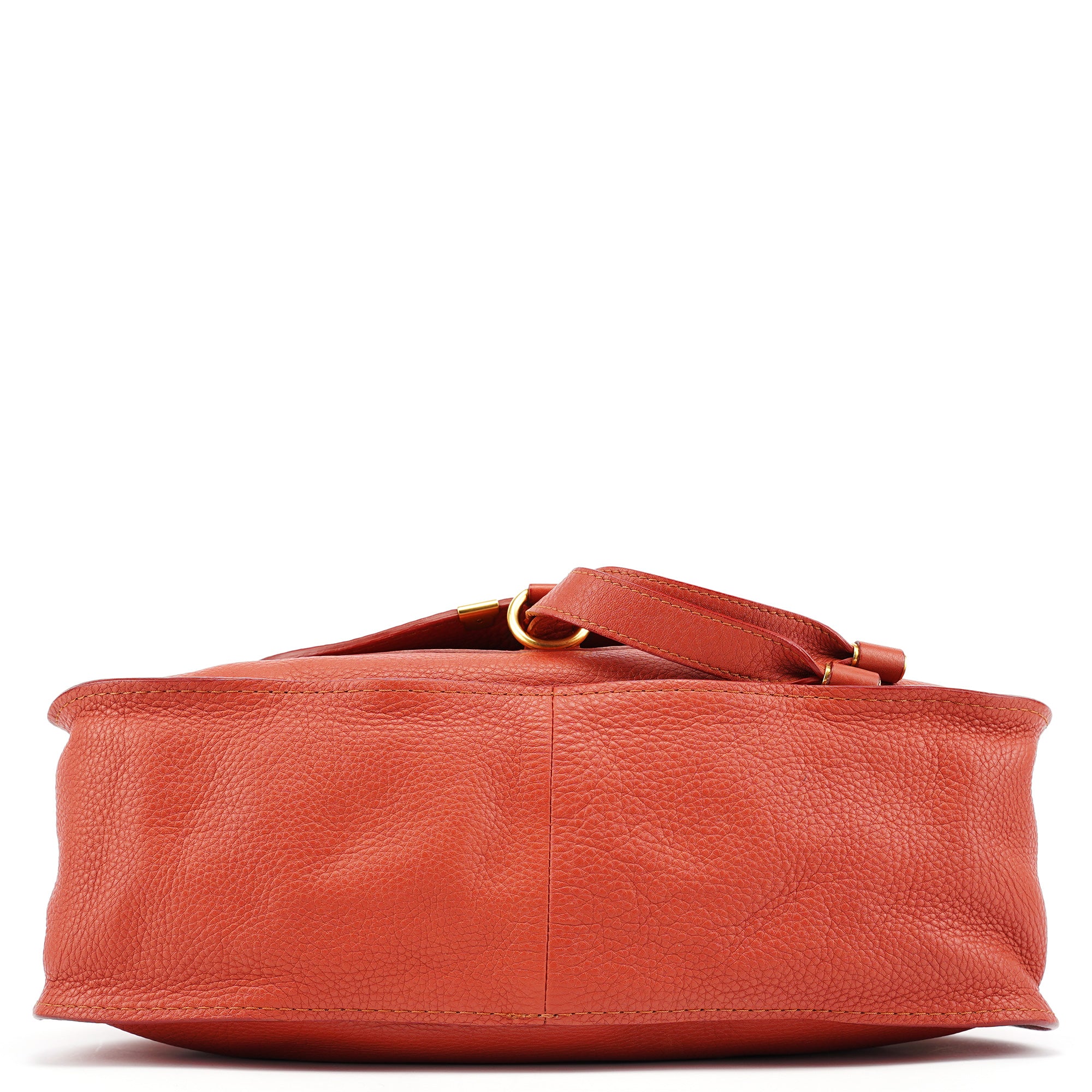 Chloé Marcie 2-Way Tasche aus ahornrotem Leder