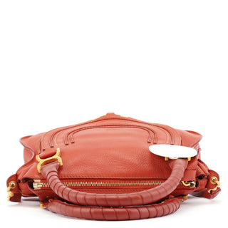 Chloe Maple Red Leather Marcie 2-Way Bag