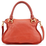 Chloé Marcie 2-Way Tasche aus ahornrotem Leder