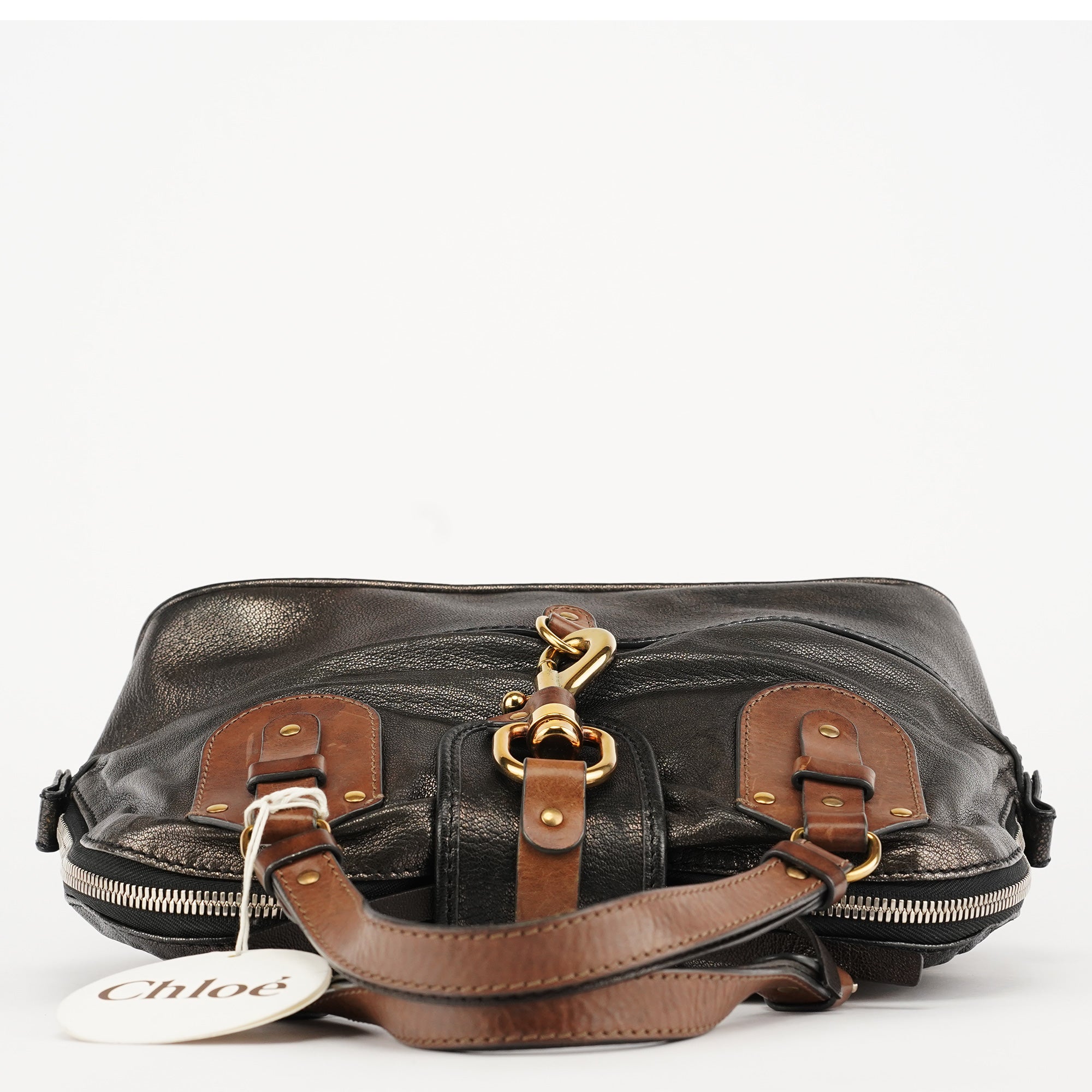 Chloé Kerala Tote Bag aus Metallic-Leder