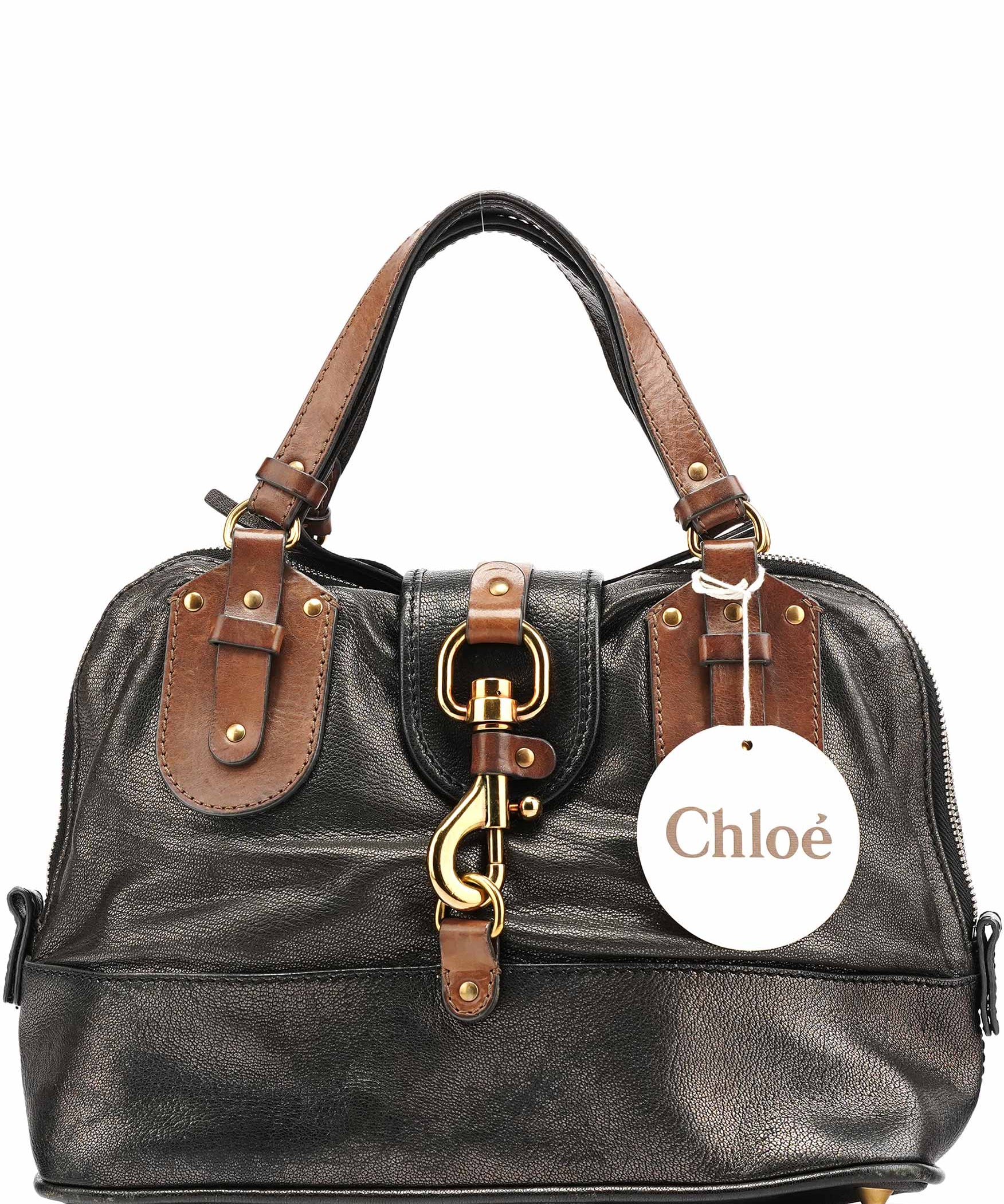 Chloe Metallic Leather Kerala Tote Bag