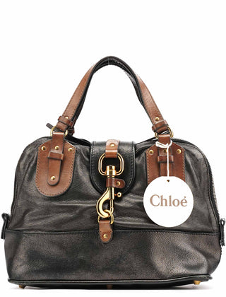 Chloe Metallic Leather Kerala Tote Bag