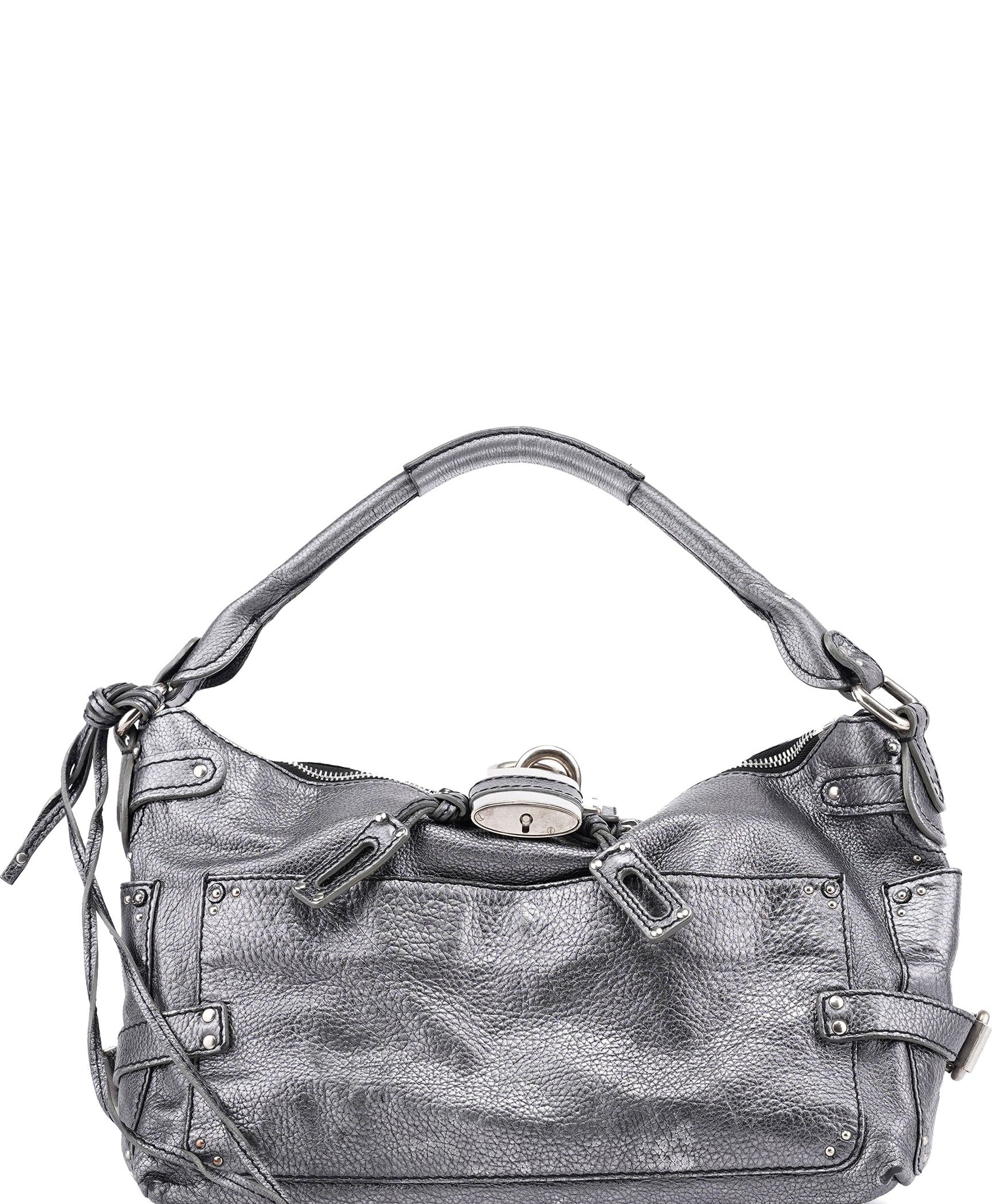 Chloé Metallic Leather Paddington Shoulder Bag