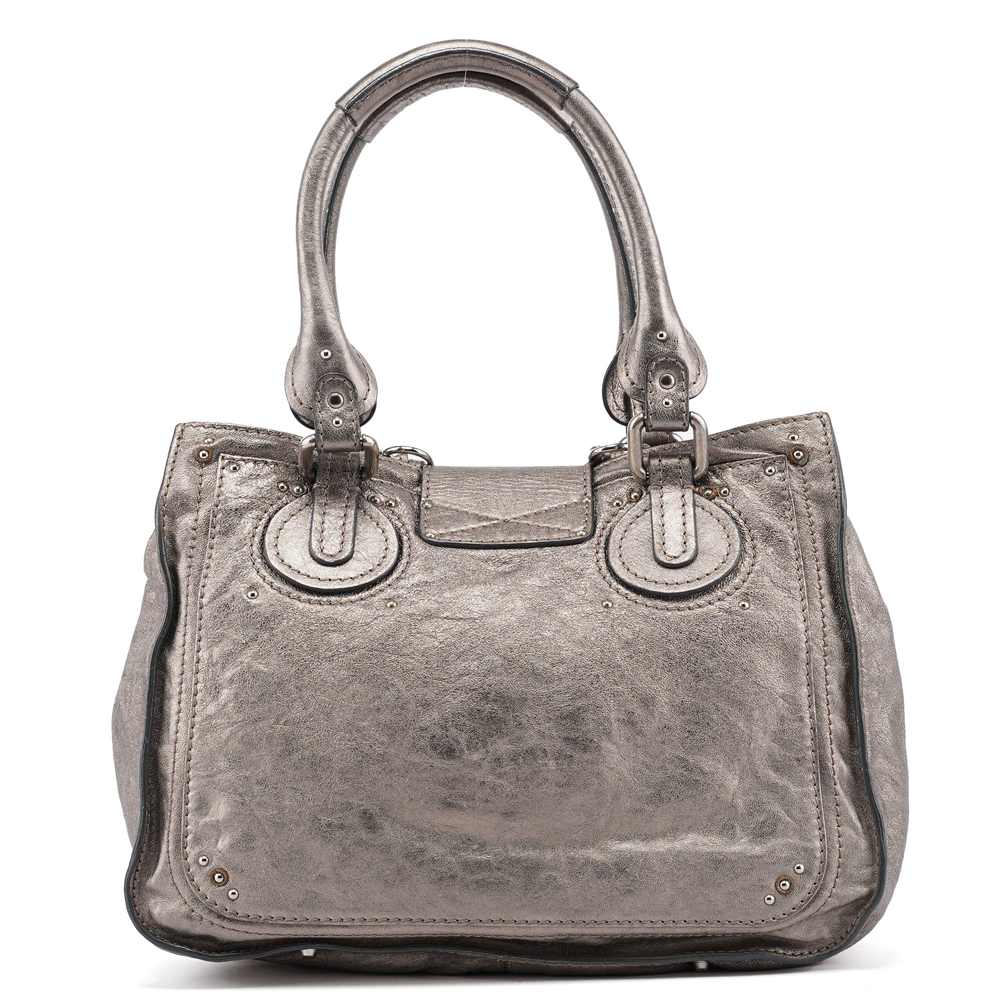 Chloé Metallic Leather Paddington Tote Bag