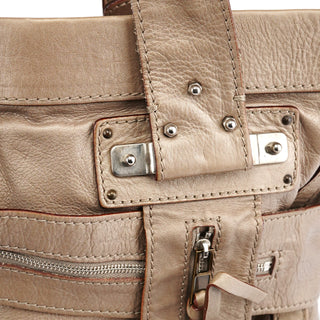 Chloe Metallic Leather Tracy Tote Bag