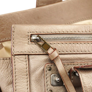 Chloe Metallic Leather Tracy Tote Bag