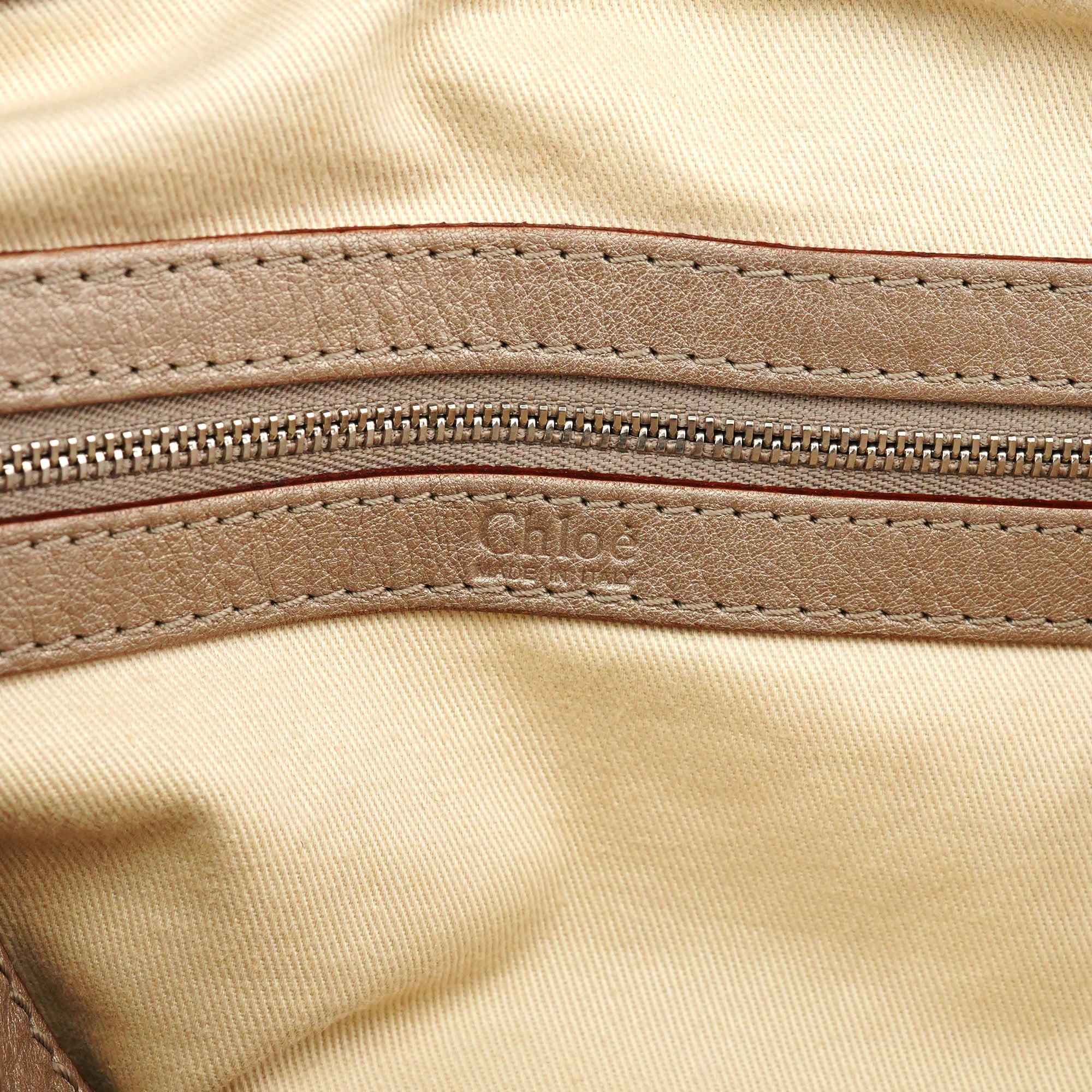 Chloé Sac cabas Tracy en cuir métallisé