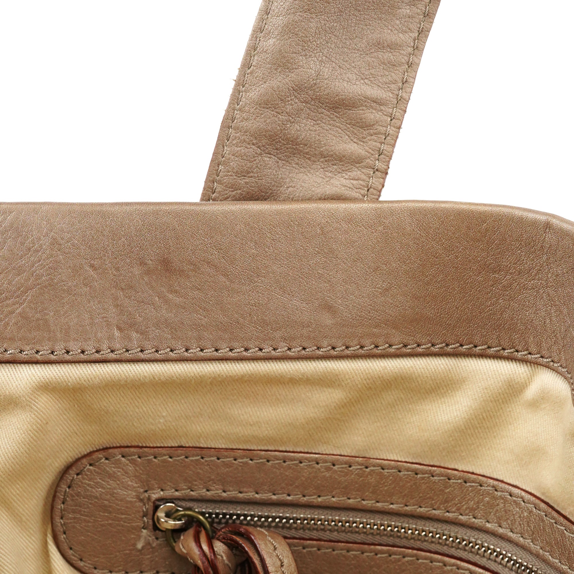 Chloé Sac cabas Tracy en cuir métallisé