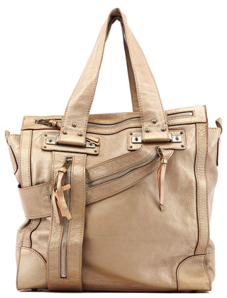 Chloe Metallic Leather Tracy Tote Bag
